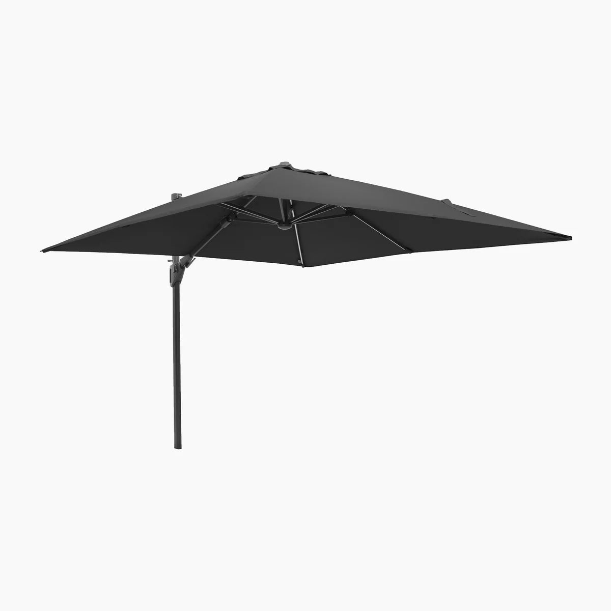 Glow Challenger T2 3m Square Cantilever Parasol in Anthracite with 90kg Granite Base