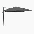 Glow Challenger T2 3m Square Cantilever Parasol in Anthracite with 90kg Granite Base