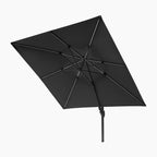 Glow Challenger T2 3m Square Cantilever Parasol in Anthracite with 90kg Granite Base