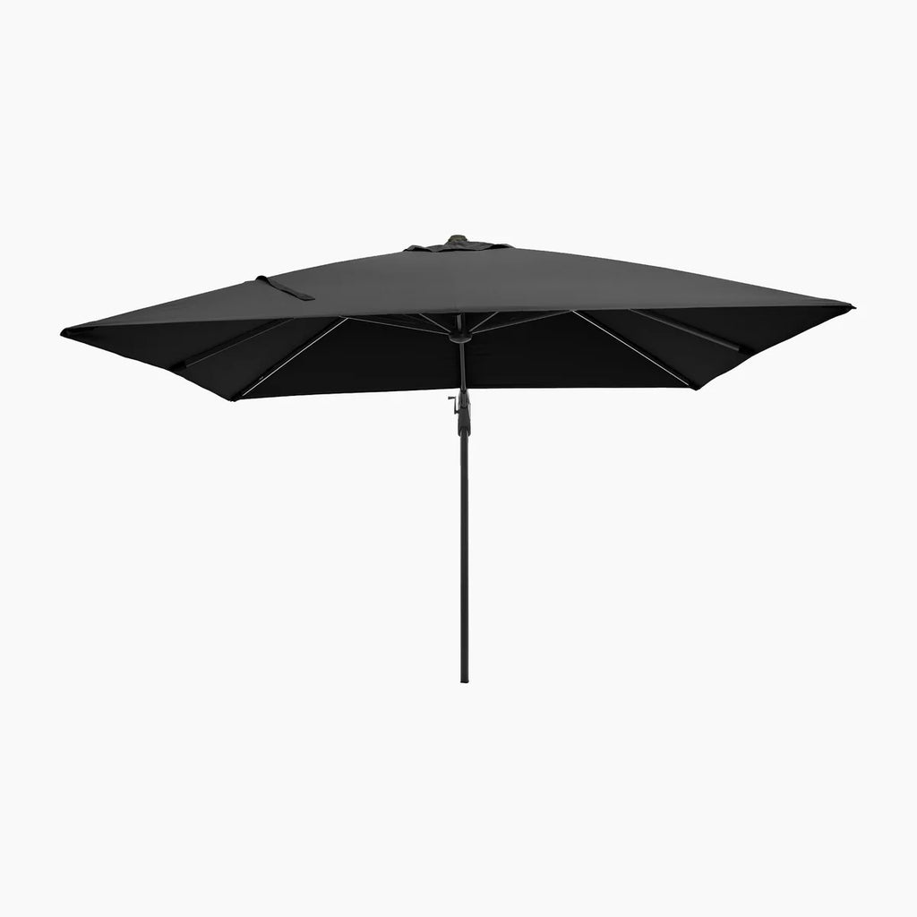 Glow Challenger T2 3m Square Cantilever Parasol in Anthracite with 90kg Granite Base