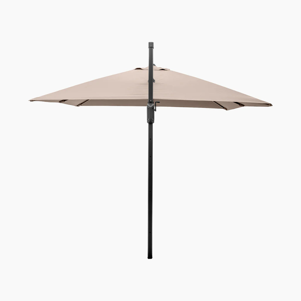 Glow Challenger T2 3m Square Cantilever Parasol in Taupe with 90kg Granite Base