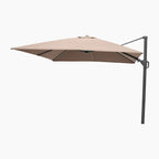 Glow Challenger T2 3m Square Cantilever Parasol in Taupe with 90kg Granite Base