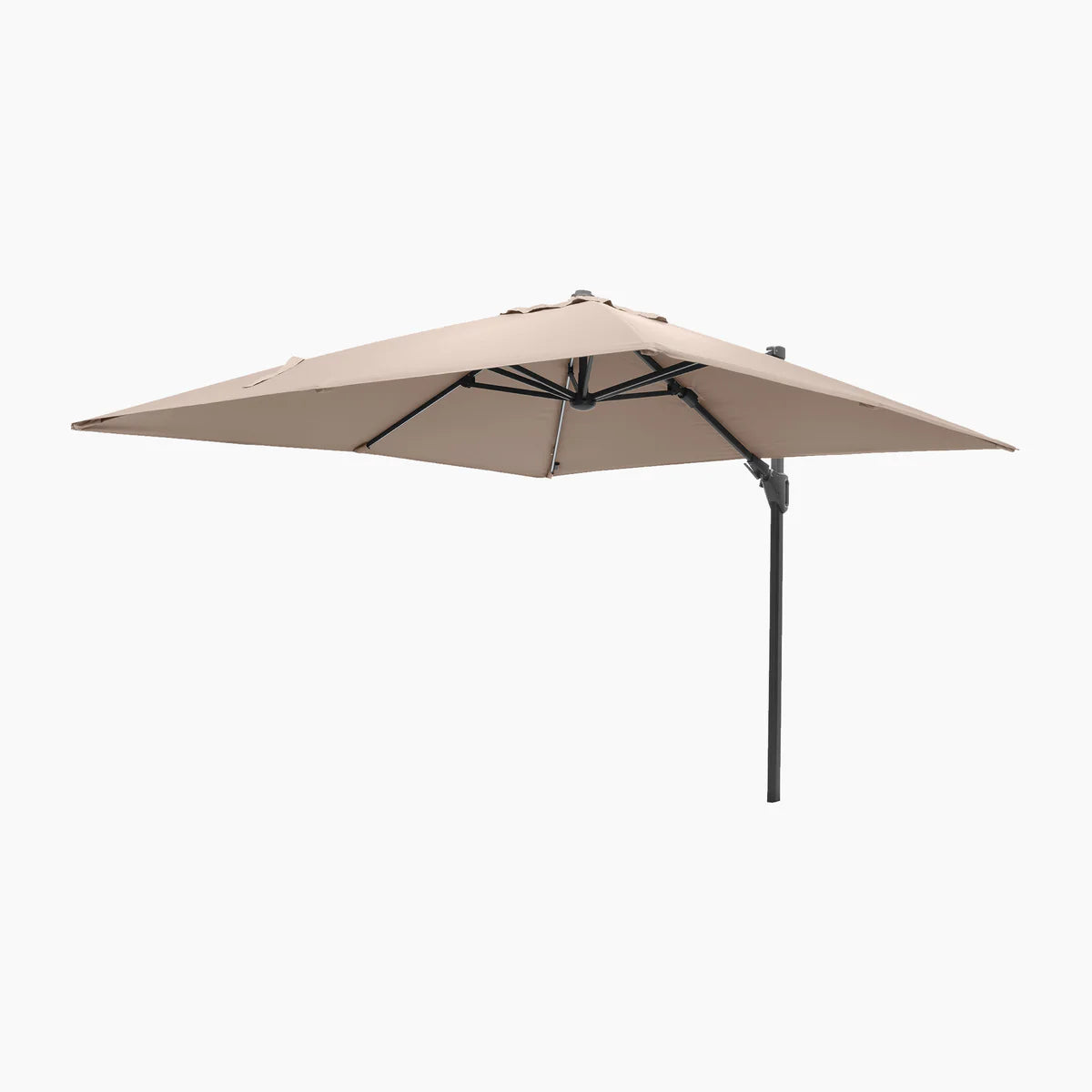 Glow Challenger T2 3m Square Cantilever Parasol in Taupe with 90kg Granite Base