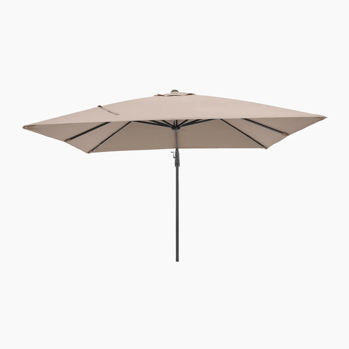 Glow Challenger T2 3m Square Cantilever Parasol in Taupe with 90kg Granite Base