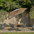 Riva 2.5m Round Champagne Parasol