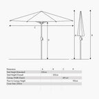 Riva 2.5m Round Olive Parasol
