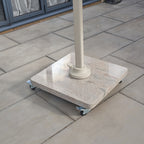 Challenger T2 3.5 x 2.6m Rectangular Anthracite Free Arm Parasol and Granite Base