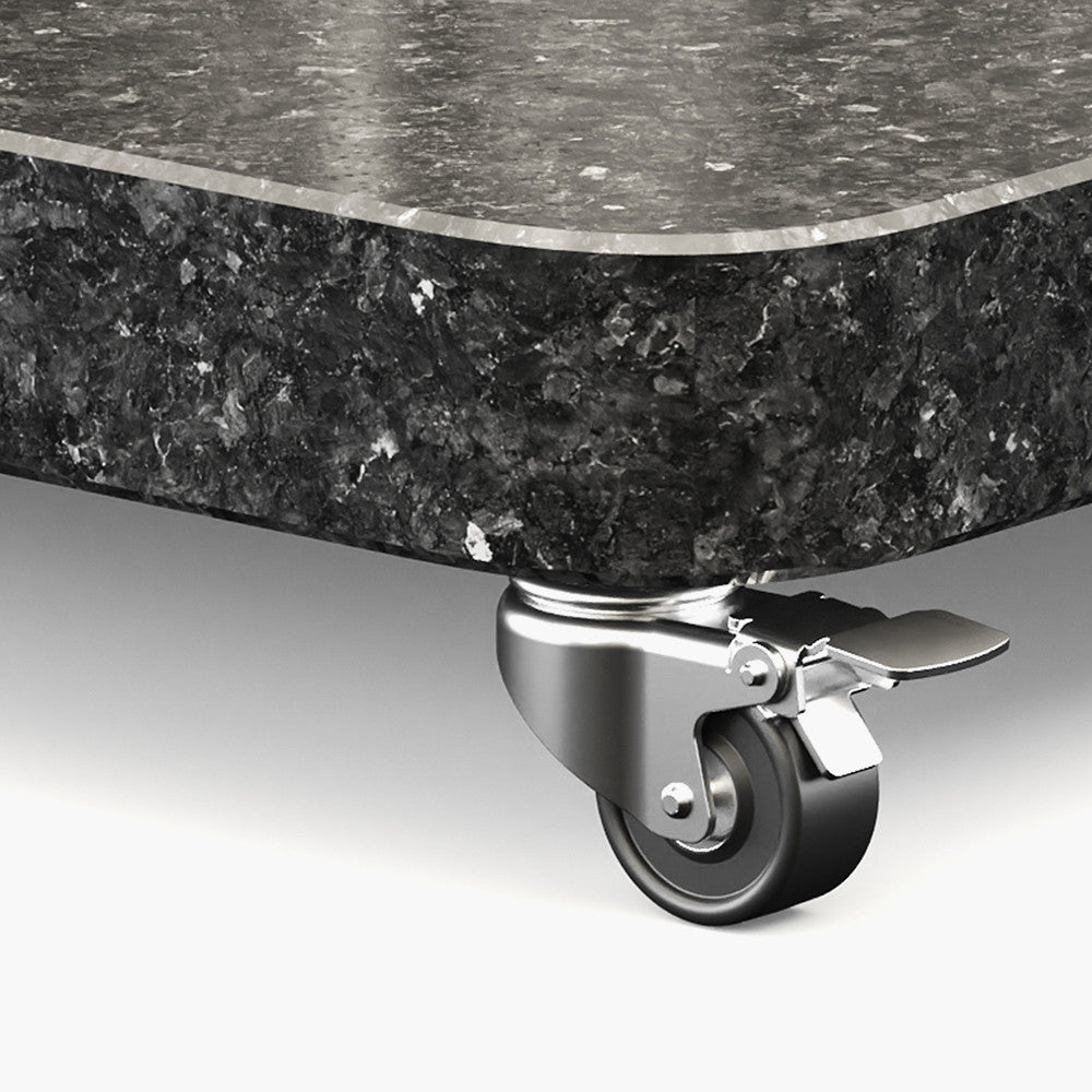 Challenger T2 3.5 x 2.6m Rectangular Anthracite Free Arm Parasol and Granite Base