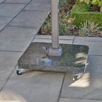Challenger T2 3.5 x 2.6m Rectangular Anthracite Free Arm Parasol and Granite Base