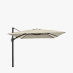 Challenger T2 3.5 x 2.6m Rectangular Champagne Free Arm Parasol and Granite Base