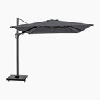 Challenger T2 3.5 x 2.6m Rectangular Anthracite Free Arm Parasol and Granite Base