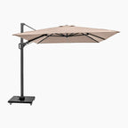 Challenger T2 3.5 x 2.6m Rectangular Taupe Free Arm Parasol and Granite Base