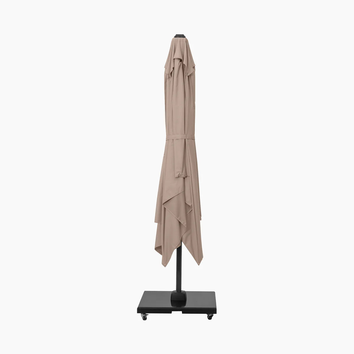 Challenger T2 3.5 x 2.6m Rectangular Taupe Free Arm Parasol and Granite Base
