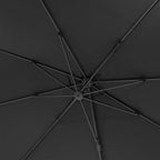 Challenger T2 3.5 x 2.6m Rectangular Anthracite Free Arm Parasol and Granite Base