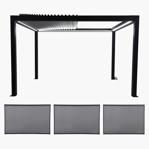 Abierto Full Electric 3m x 4m inc LED with x3 Electric Blinds, Delivery and Installation