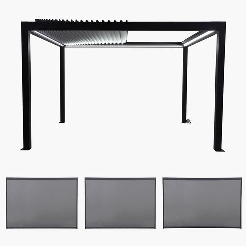 Abierto Full Electric 3m x 4m inc LED with x3 Manual Blinds, Delivery and Installation