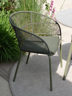 Arda Teak Dining Table with Kane Stackable Chairs