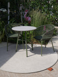 Arda Teak Dining Table with Kane Stackable Chairs