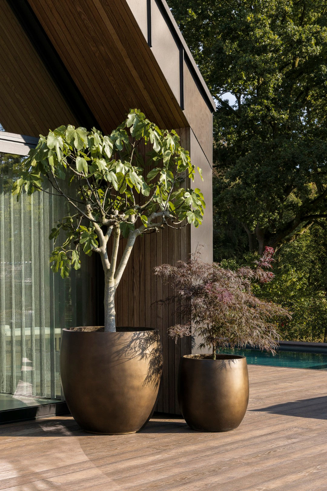 Bronze Aurora Round Planter