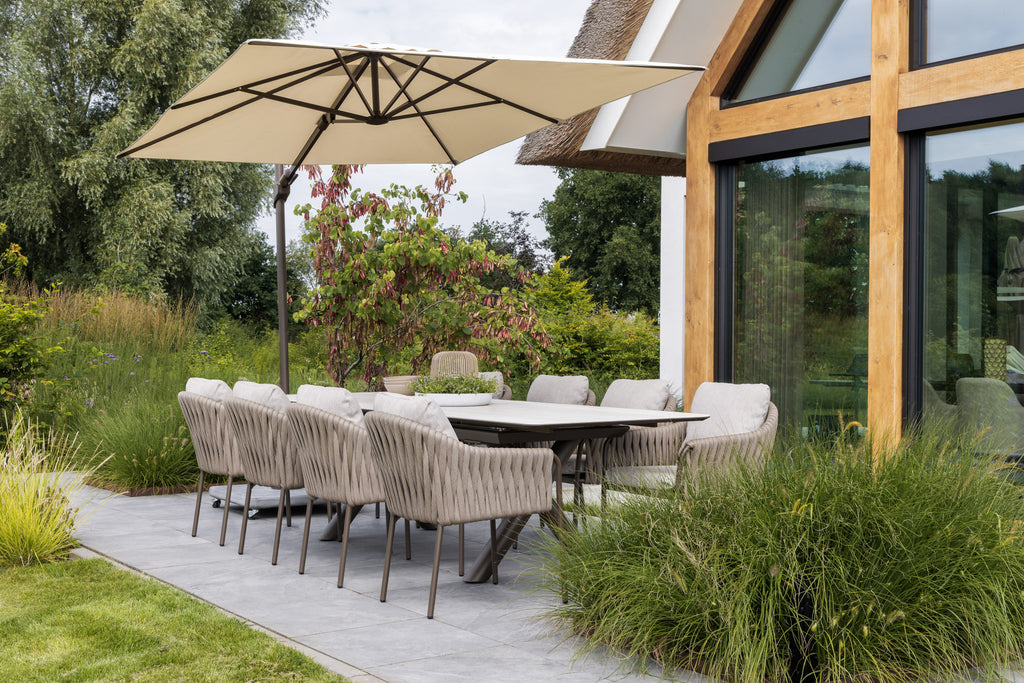Maratea/Hydra 8 Seat Extending Dining Set (240-300cm)