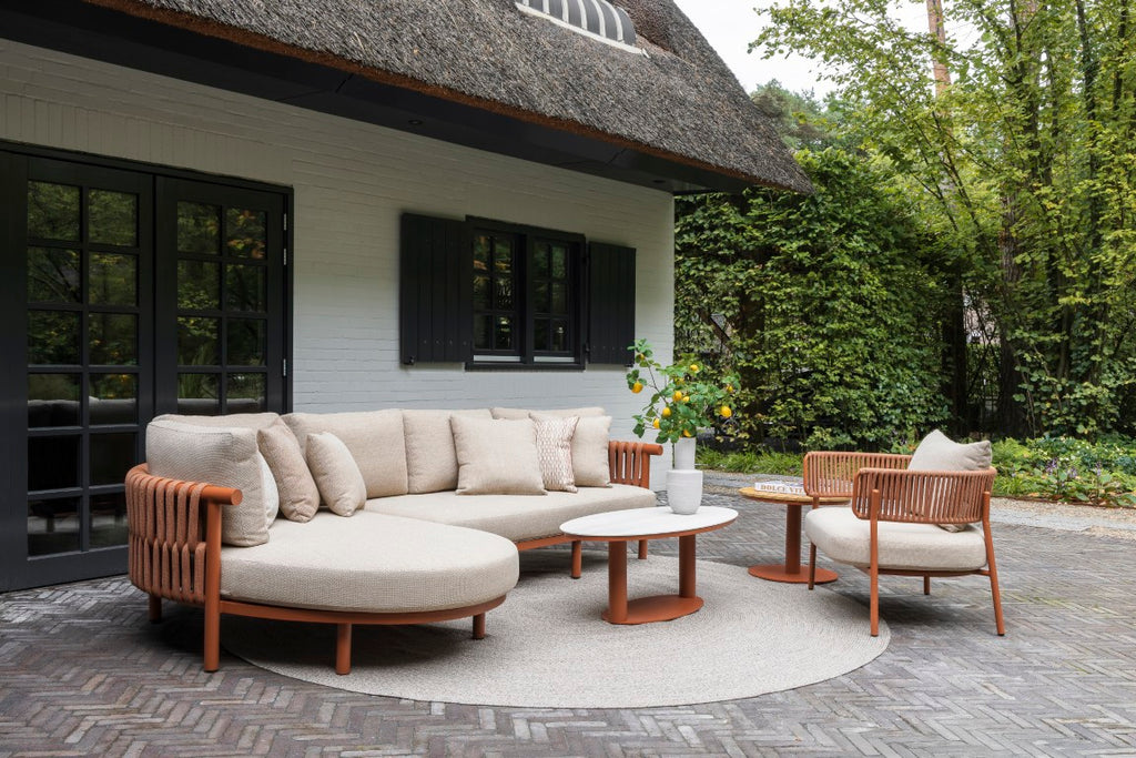 Murtoli Chaise Longue Garden Sofa Set with Santiago Lounge Chair and Covo Coffee Table (120x60cm)