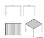 Technical drawing of a rectangular metal frame with dimensions