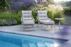 Nogales Lounge Chairs, Ottoman and Millor side table - Salix/Teak