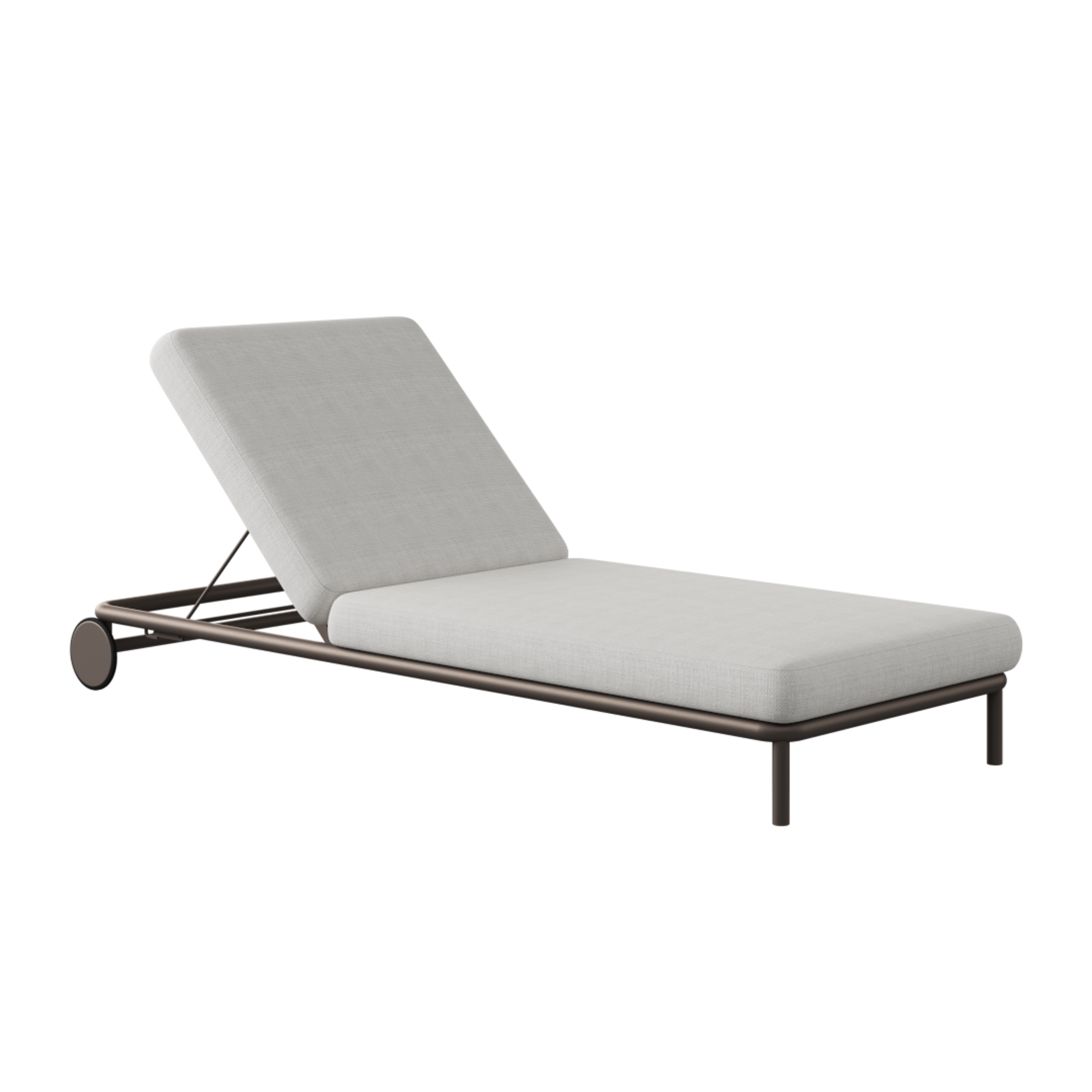 Loreto Mobile Lounger Set with Alvaro Bronze Side Table