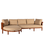 Murtoli Chaise Longue Garden Sofa Set with Santiago Lounge Chair and Covo Coffee Table (120x60cm)