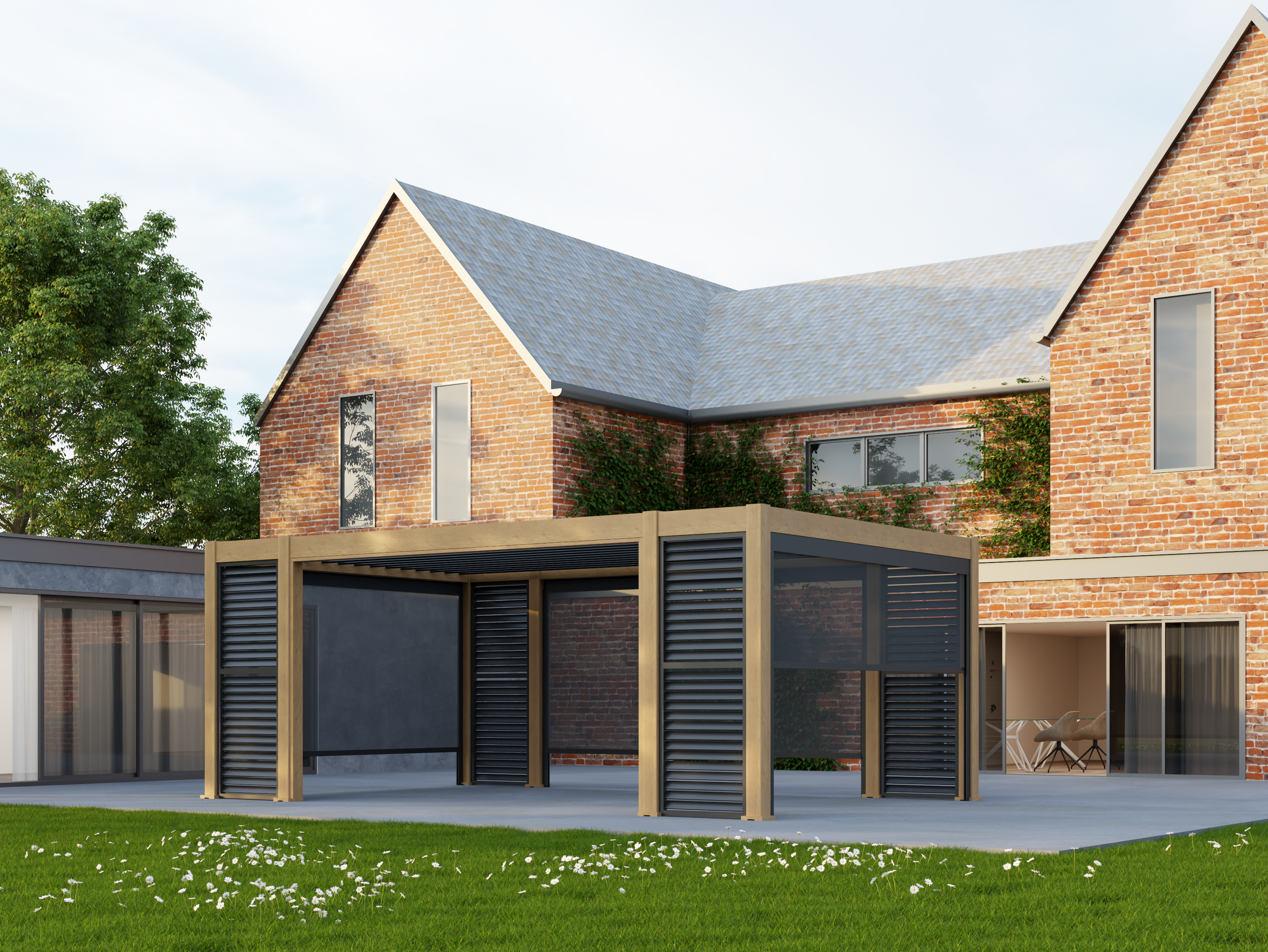 Saturn Pergola 6m Side Options Add-Ons
