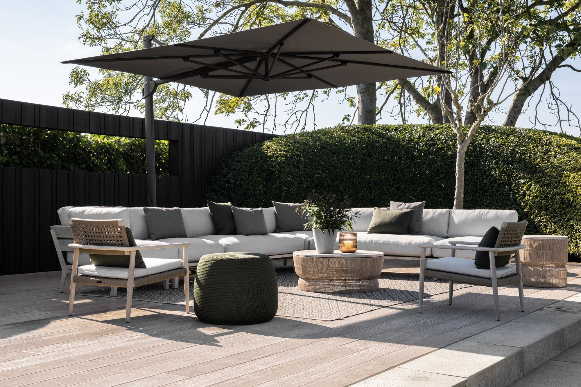 Vince 3m Cantilever Parasol with 95kg Base