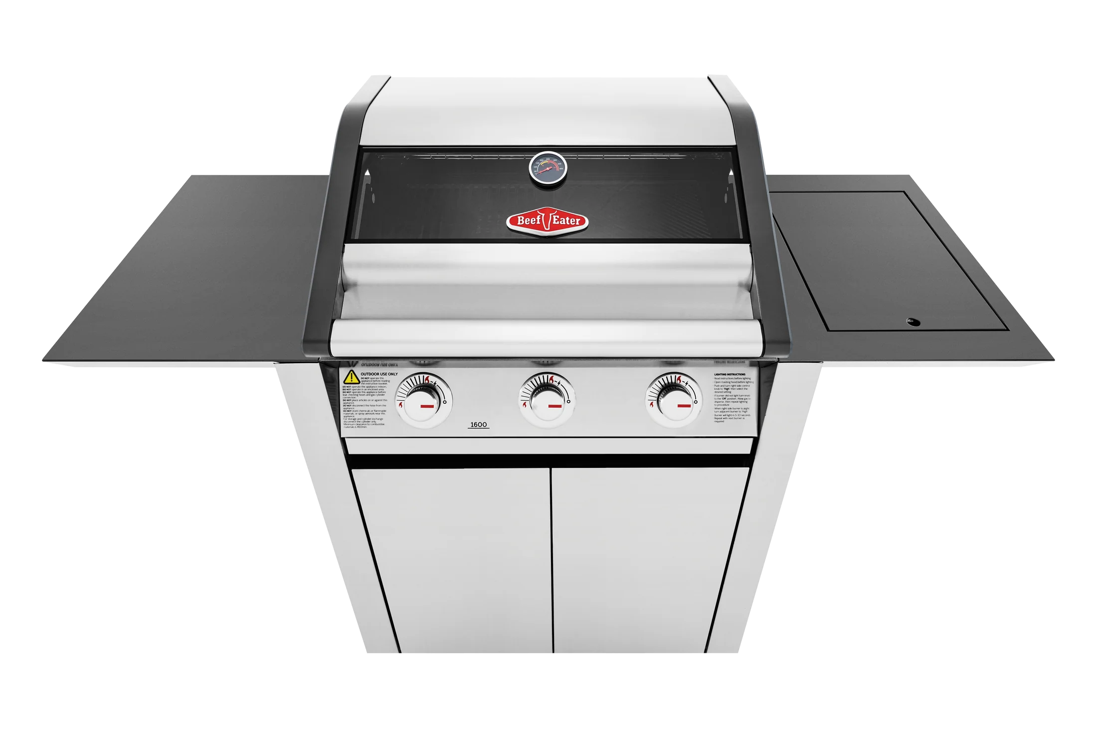 1600S Series - 3 Burner BBQ & Side Burner Trolley