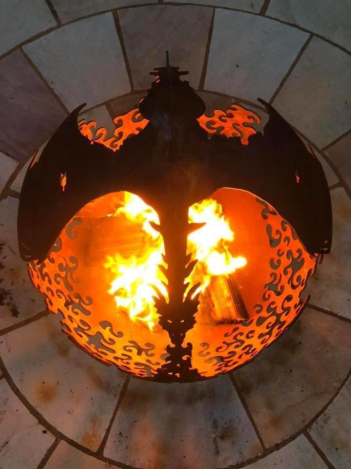 Flying Dragon Firepit Sphere