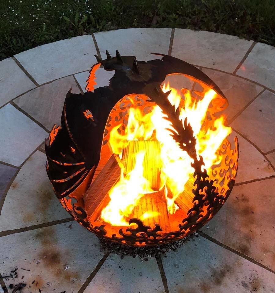Flying Dragon Firepit Sphere