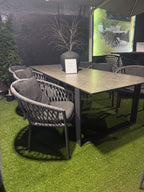 Foro 2.7m Dining Table with 6 Majinto Dining Chairs