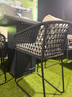 Bara High Dining Chairs with Cosi Firepit Table