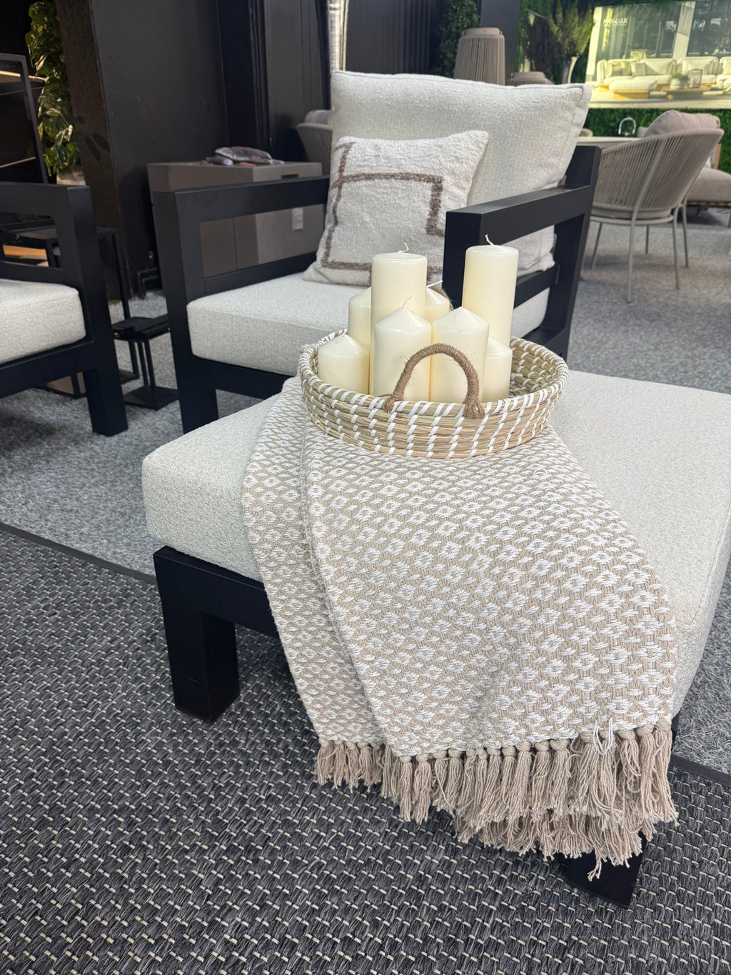 Midori Corner Sofa Set with Cosi Firepit Table