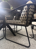 Bara Dining Chairs with Calma 120 Round Dining Table