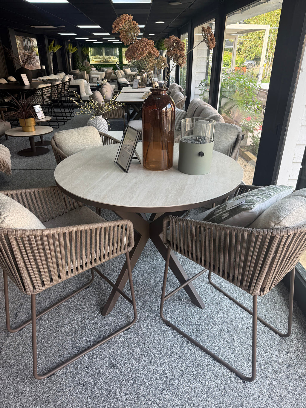 Calera High Dining Chairs with Calma High Dining Table
