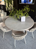 Florenza Dining Chairs with Corsica Round Dining Table