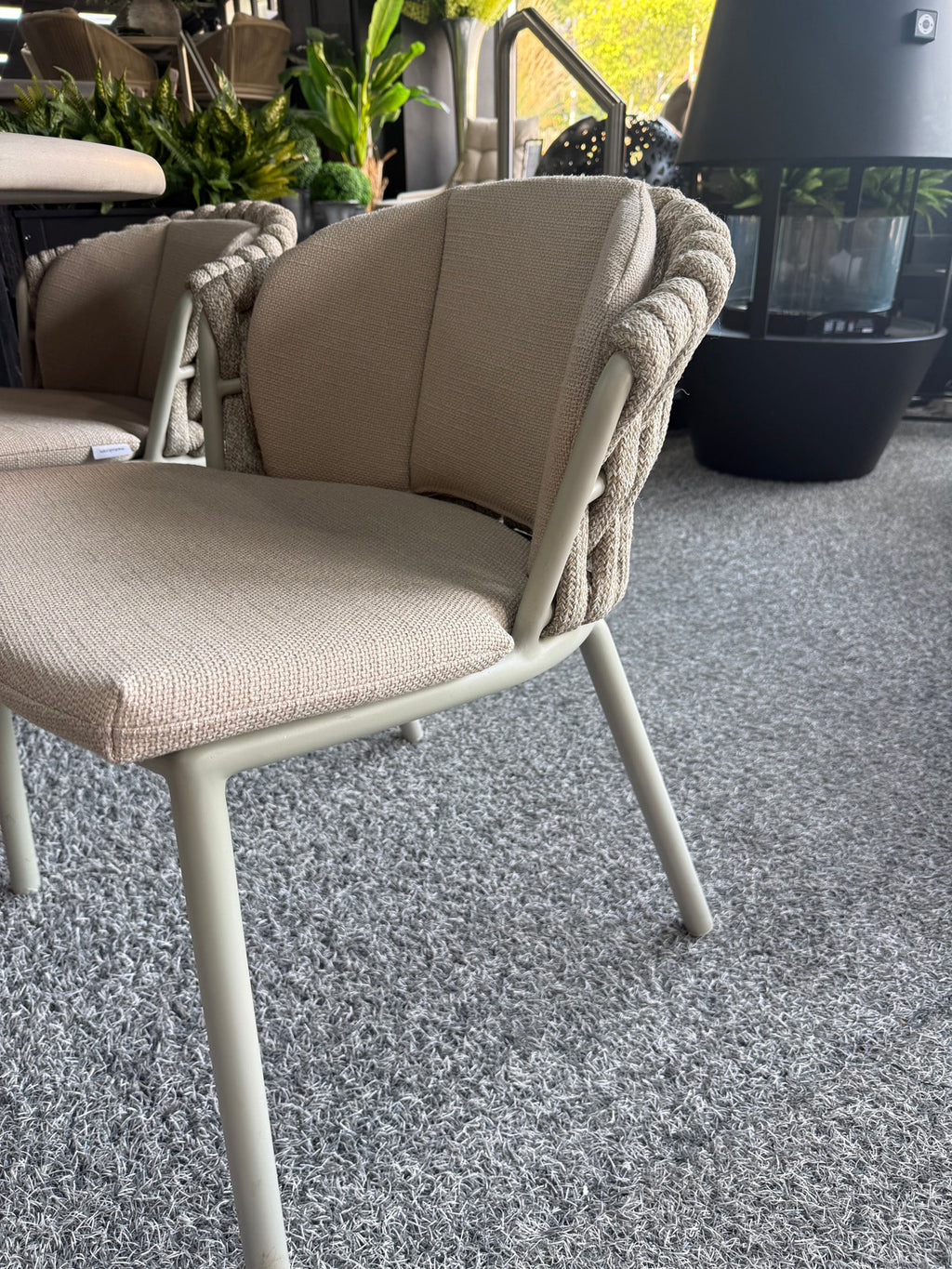 Florenza Dining Chairs with Corsica Round Dining Table