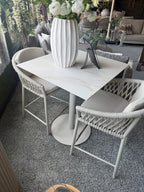 Peniche High Dining Dekton Table Top with Majinto High Dining Chairs