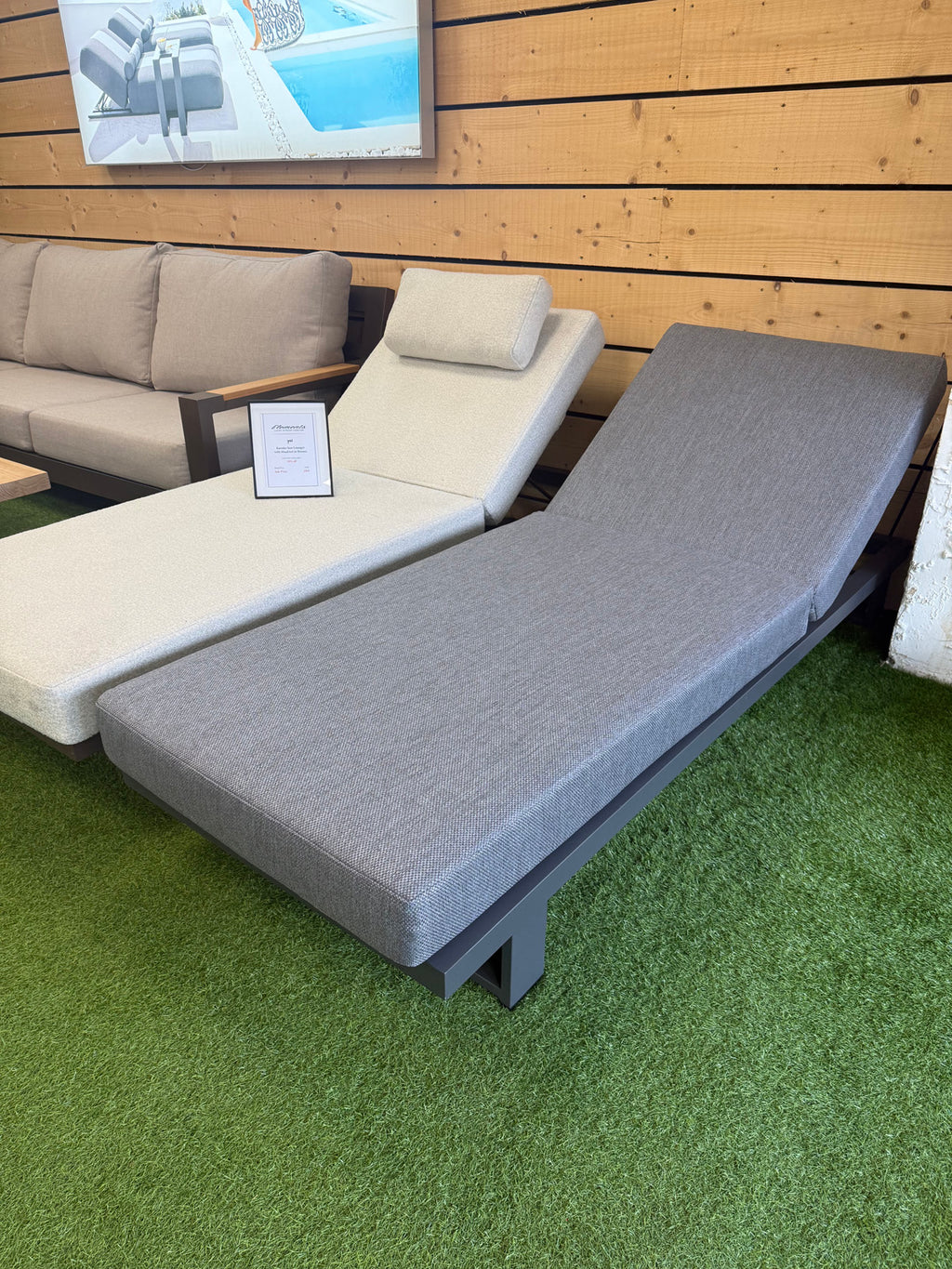Kazuko Sun Lounger in Panther Grey