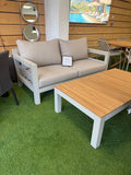 Midori 2 Seater Sofa with Teak Midori Coffee Table