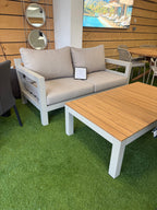 Midori 2 Seater Sofa with Teak Midori Coffee Table