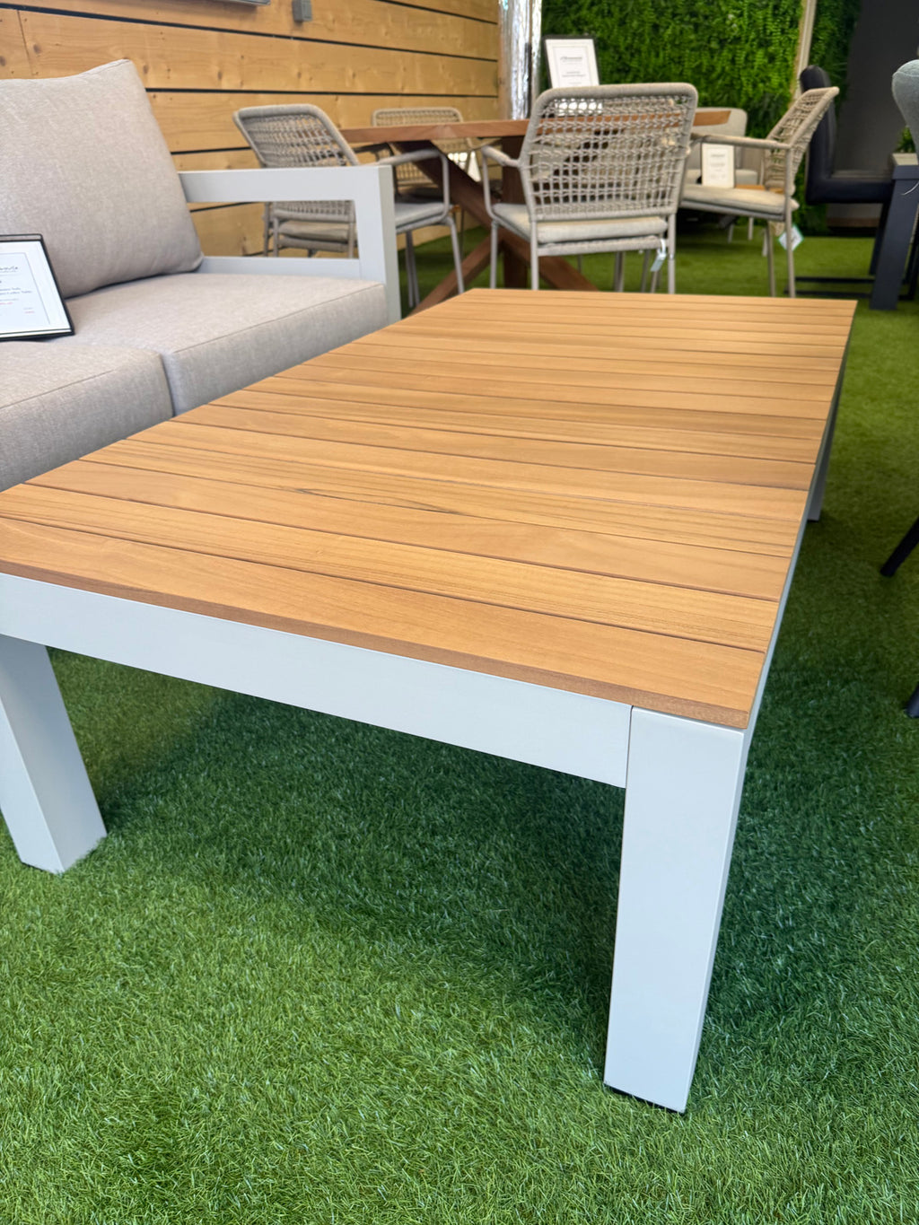 Midori 2 Seater Sofa with Teak Midori Coffee Table