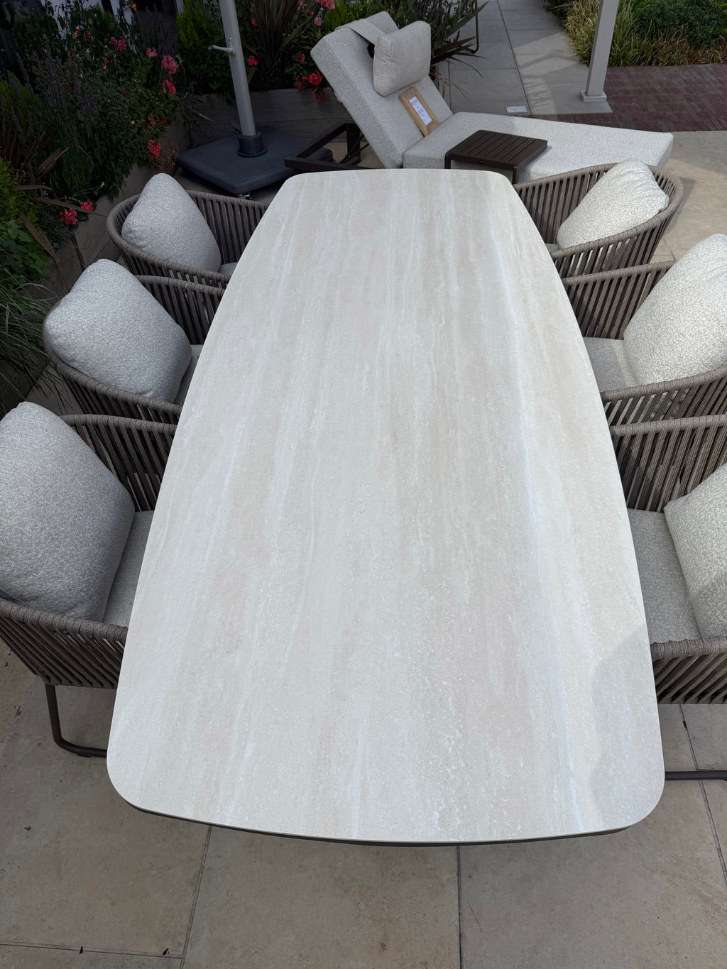 Calma Dining Table with 6 Calera Dining Chairs