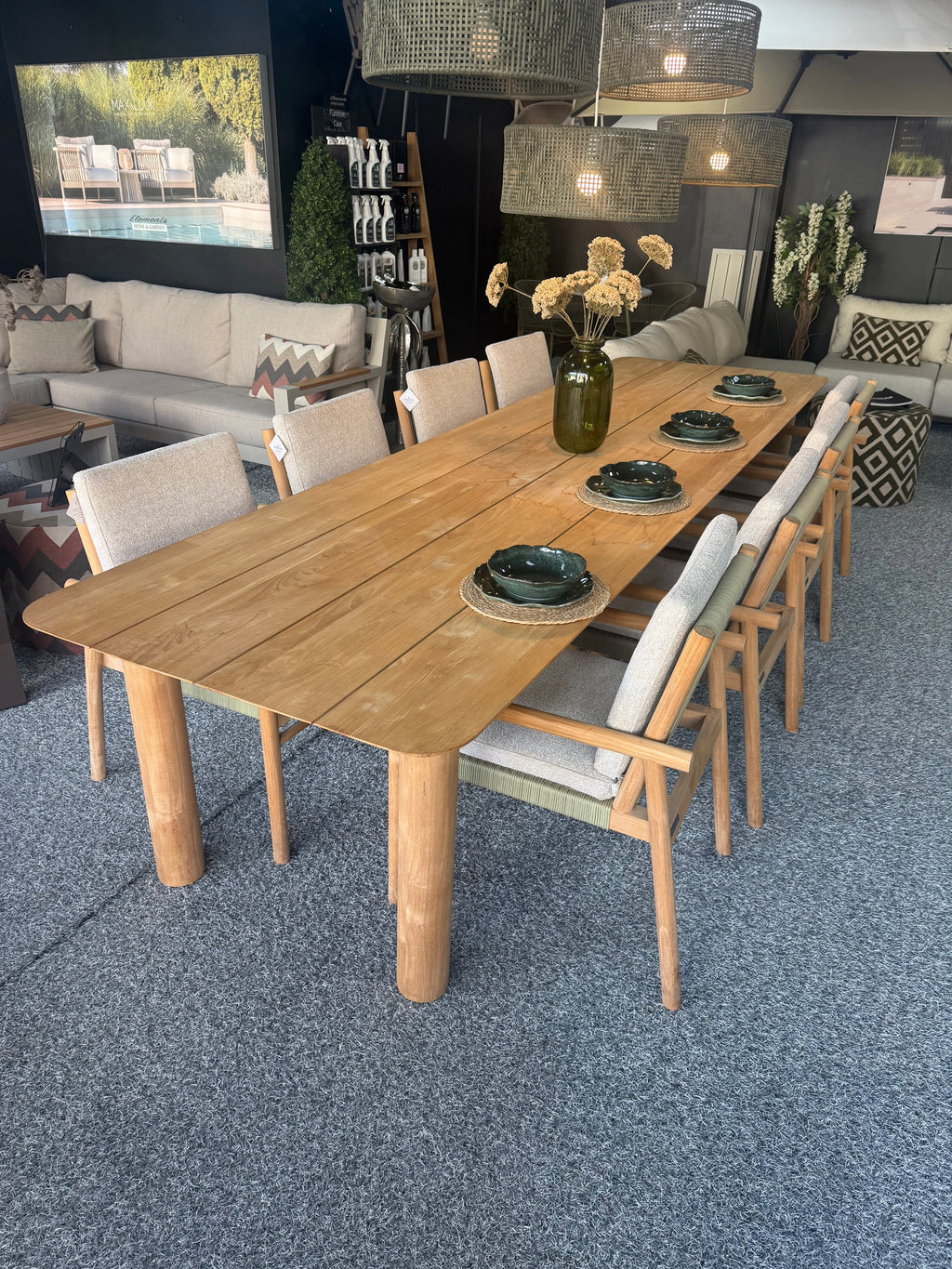 Lorenzo/Palma 8 Seater Dining Set
