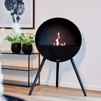 Eye Black Freestanding Fireplace