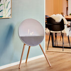 Eye White Freestanding Fireplace